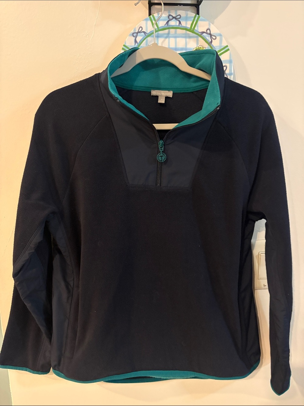 T BY TALBOTS MICROFLEECE QUARTER ZIP